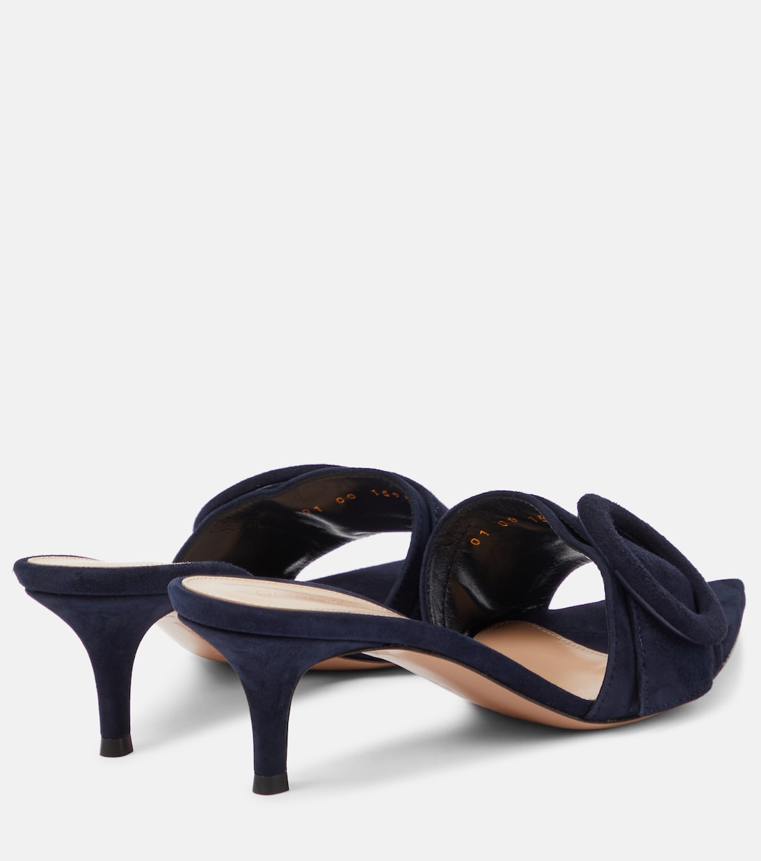 Замшевые мюли Gianvito Rossi, Denim — фото 3