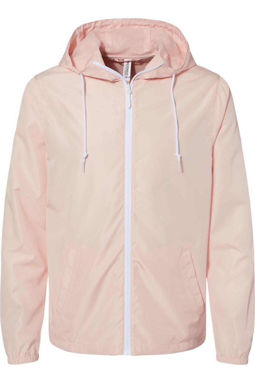 

Independent Trading Co. Легкая ветровка с застежкой-молнией, цвет blush/ white zipper