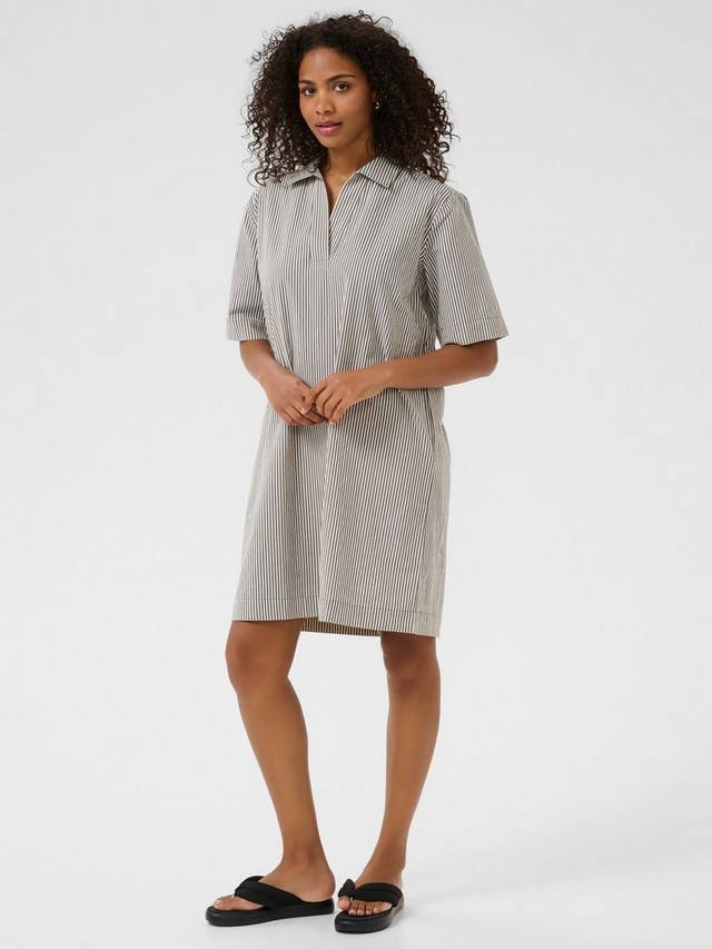 

Мини-платье-туника Naya в полоску KAFFE, Midnight/White