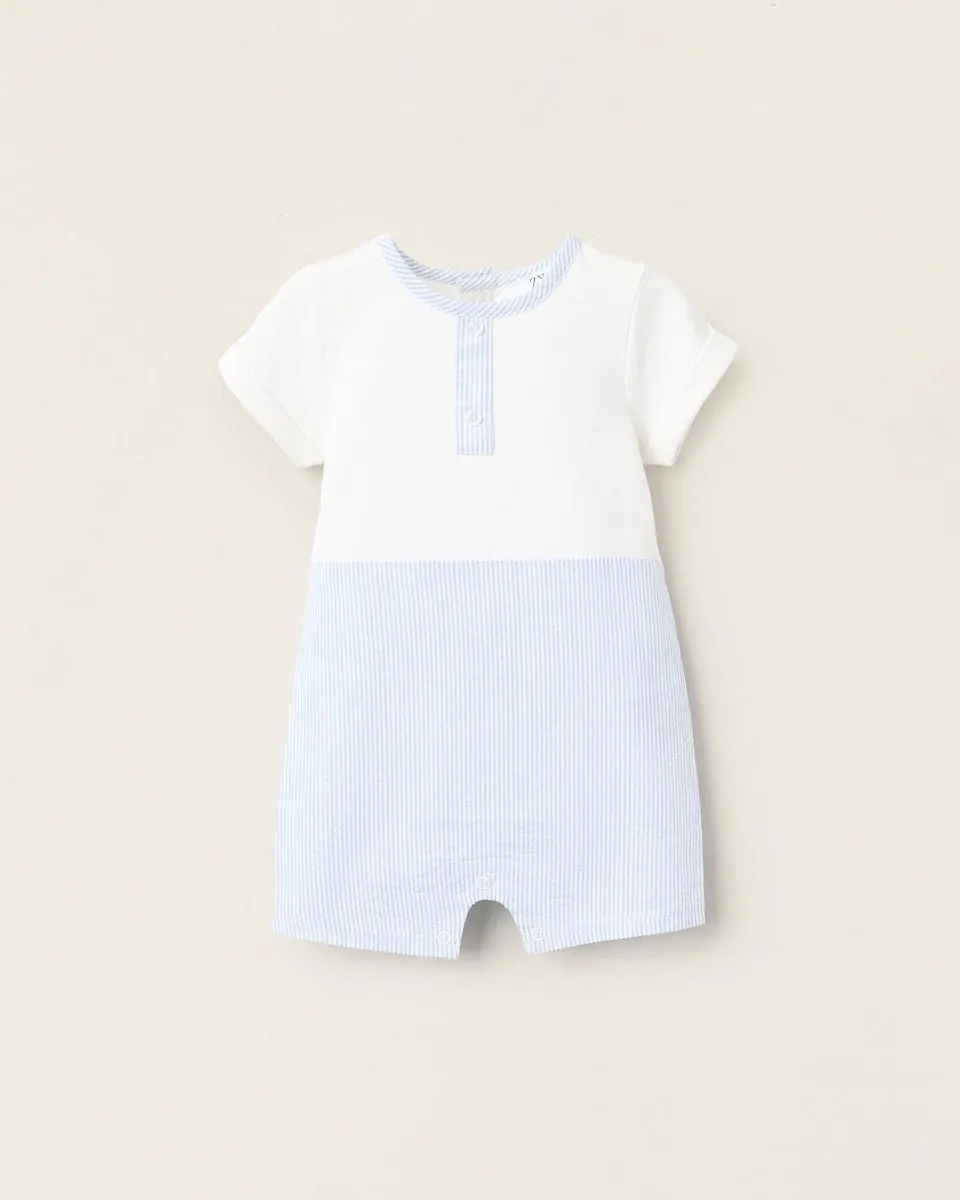 

Белый детский комбинезон с короткими рукавами Zippy