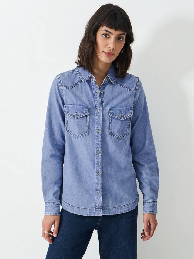 

Рубашка Crew Clothing, средний синий