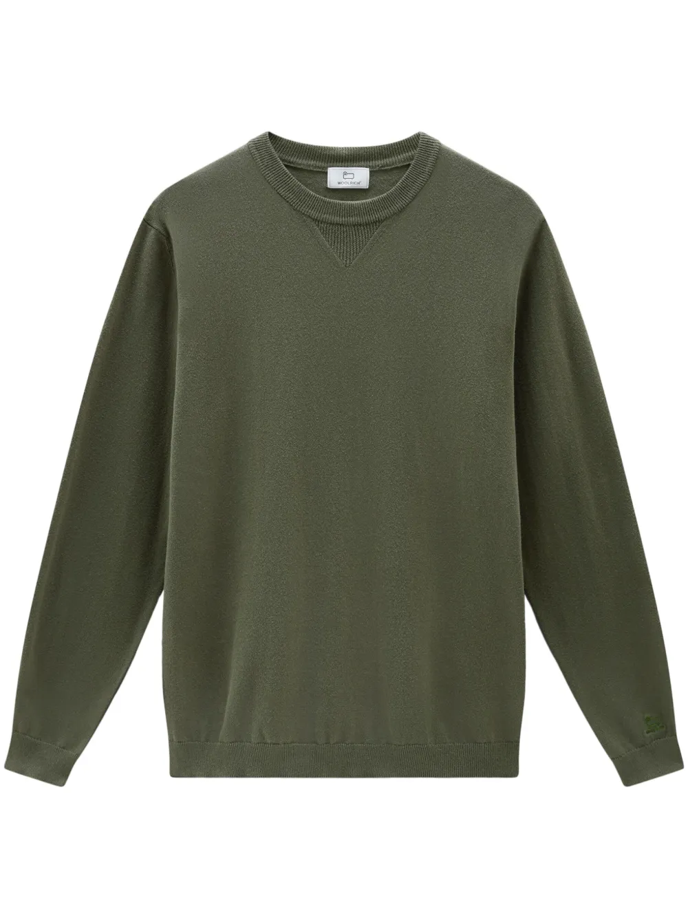 

Джемпер с вышитым логотипом WOOLRICH, зеленый