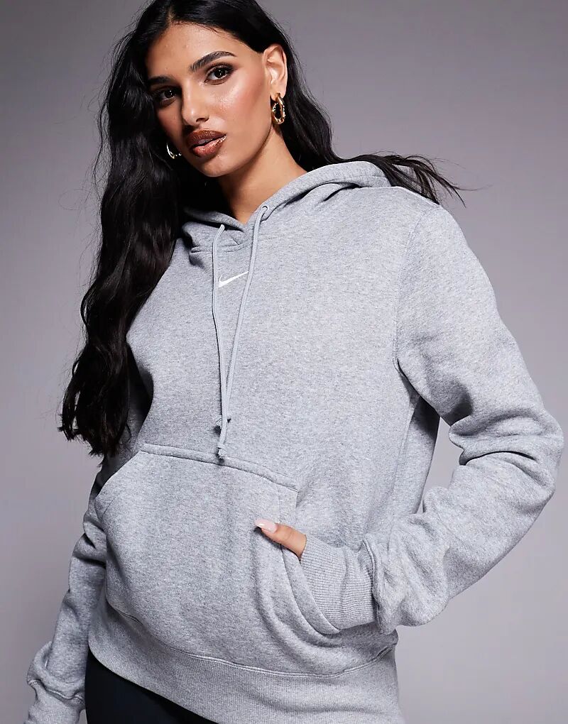 

Толстовка с капюшоном Phoenix Fleece серого цвета Nike