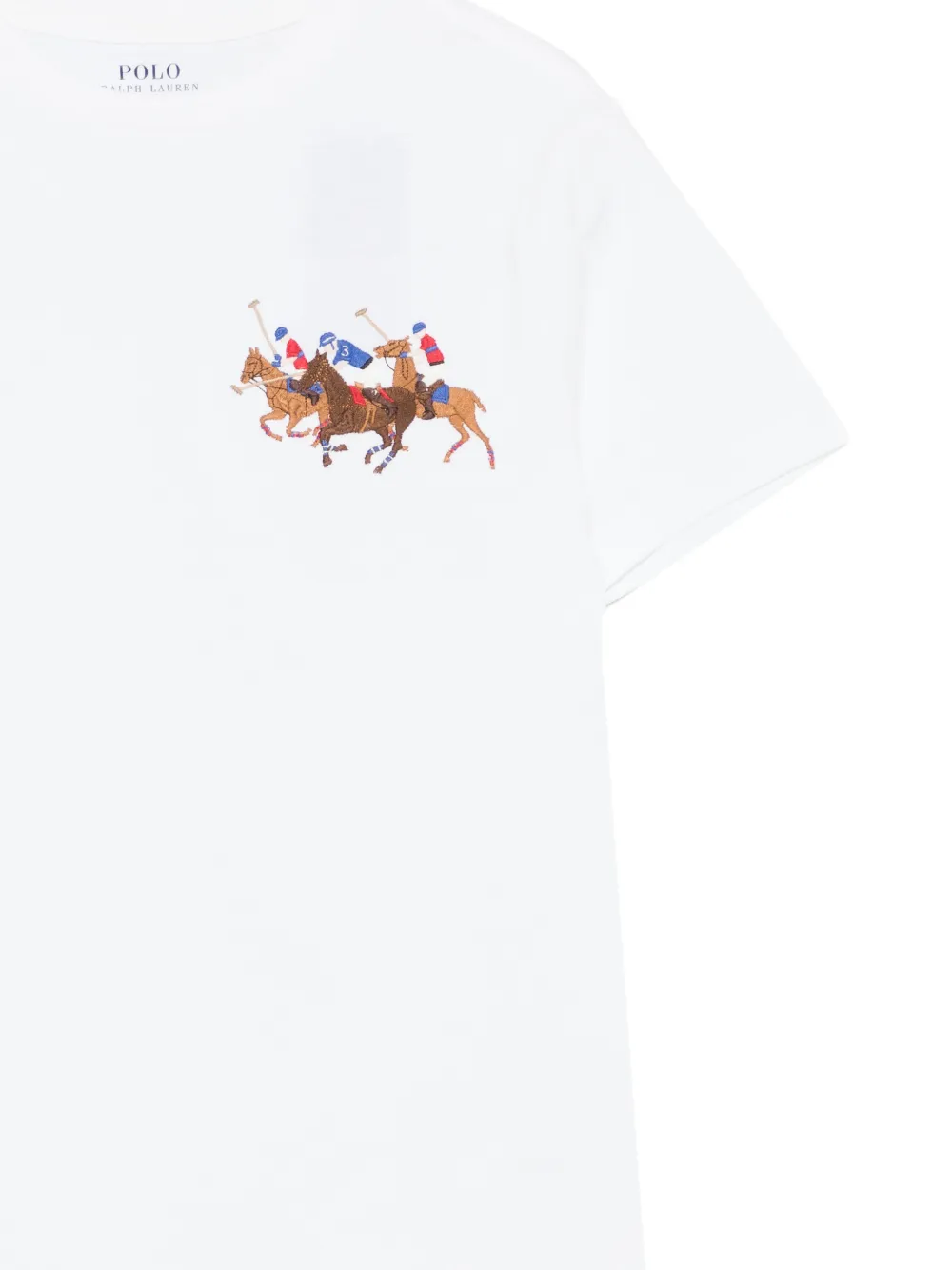 Футболка с принтом Polo Ralph Lauren Kids, белый — фото 3