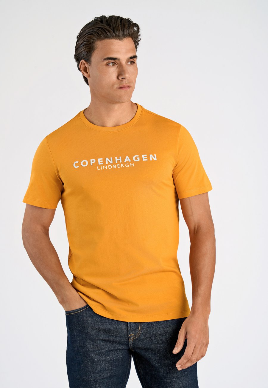 

Футболка Lindbergh Print T-shirt, Honey/Yellow, Желтый, Футболка Lindbergh Print T-shirt, Honey/Yellow