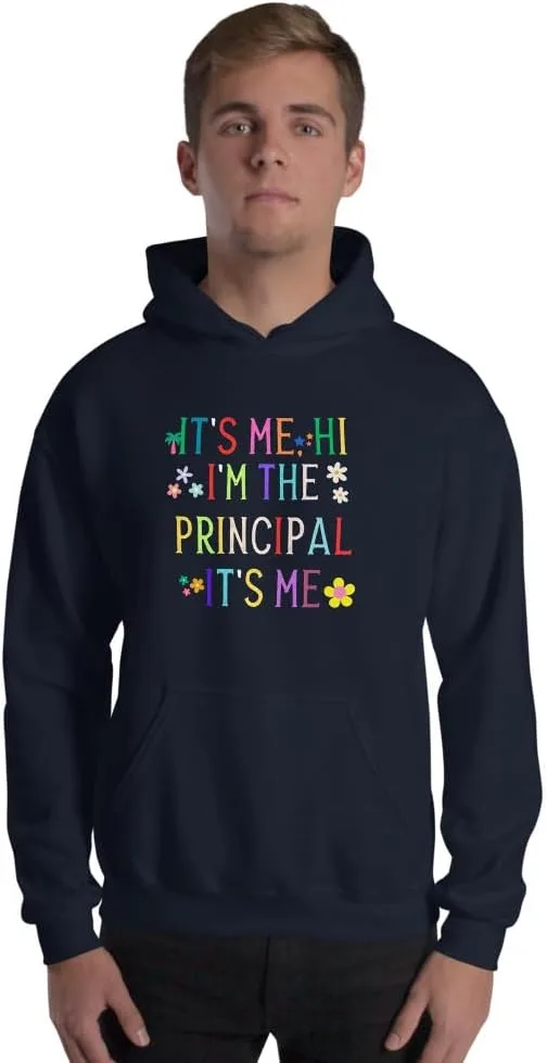 Толстовка с принтом "It's Me Hi I'm The Principal It's Me" Unisex Generic, темно-синий