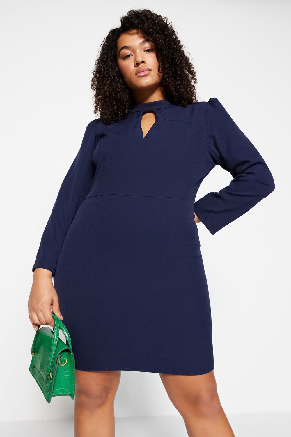 

Платье больших размеров – Темно-синий – Bodycon Trendyol, темно-синий