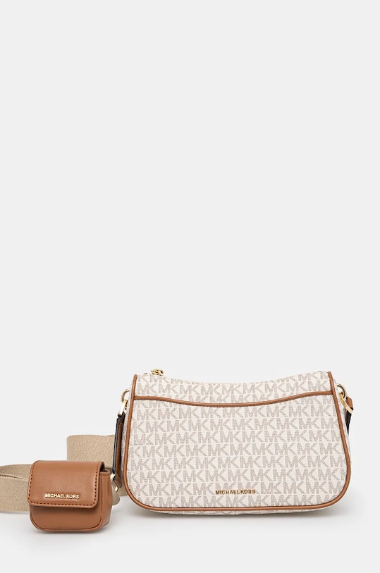 

Кожаная сумка Michael Michael Kors, бежевый