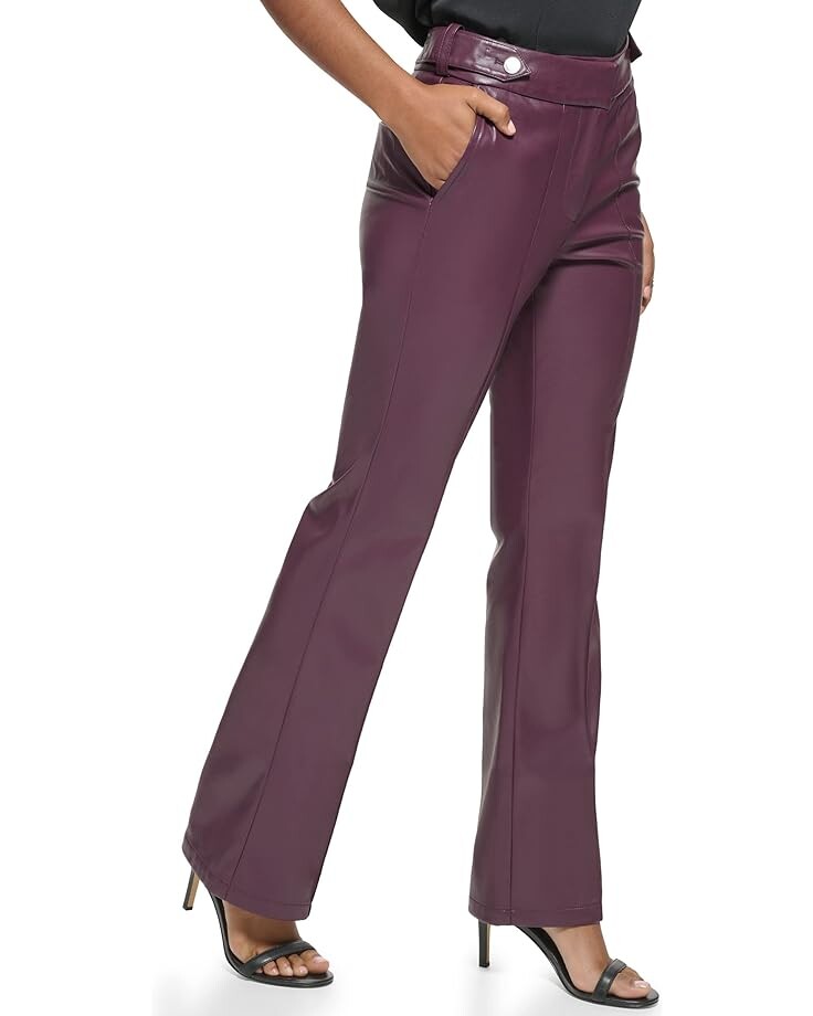 

Брюки Calvin Klein PU with Tabs At Side, цвет Port