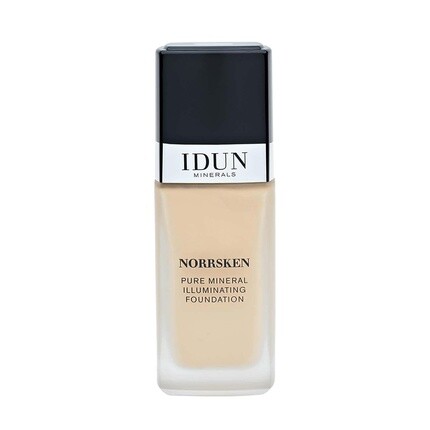 

IDUN Minerals Liquid Norrsken Foundation Шелковистое гладкое покрытие Сияющий влажный финиш для сухой и тусклой кожи Водостойкий и веганский макияж 206 Freja Warm Light 1,01 унции