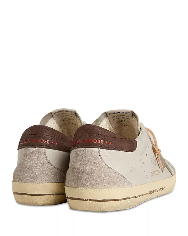 Мужские кожаные кроссовки Super Star Golden Goose, серый — фото 4