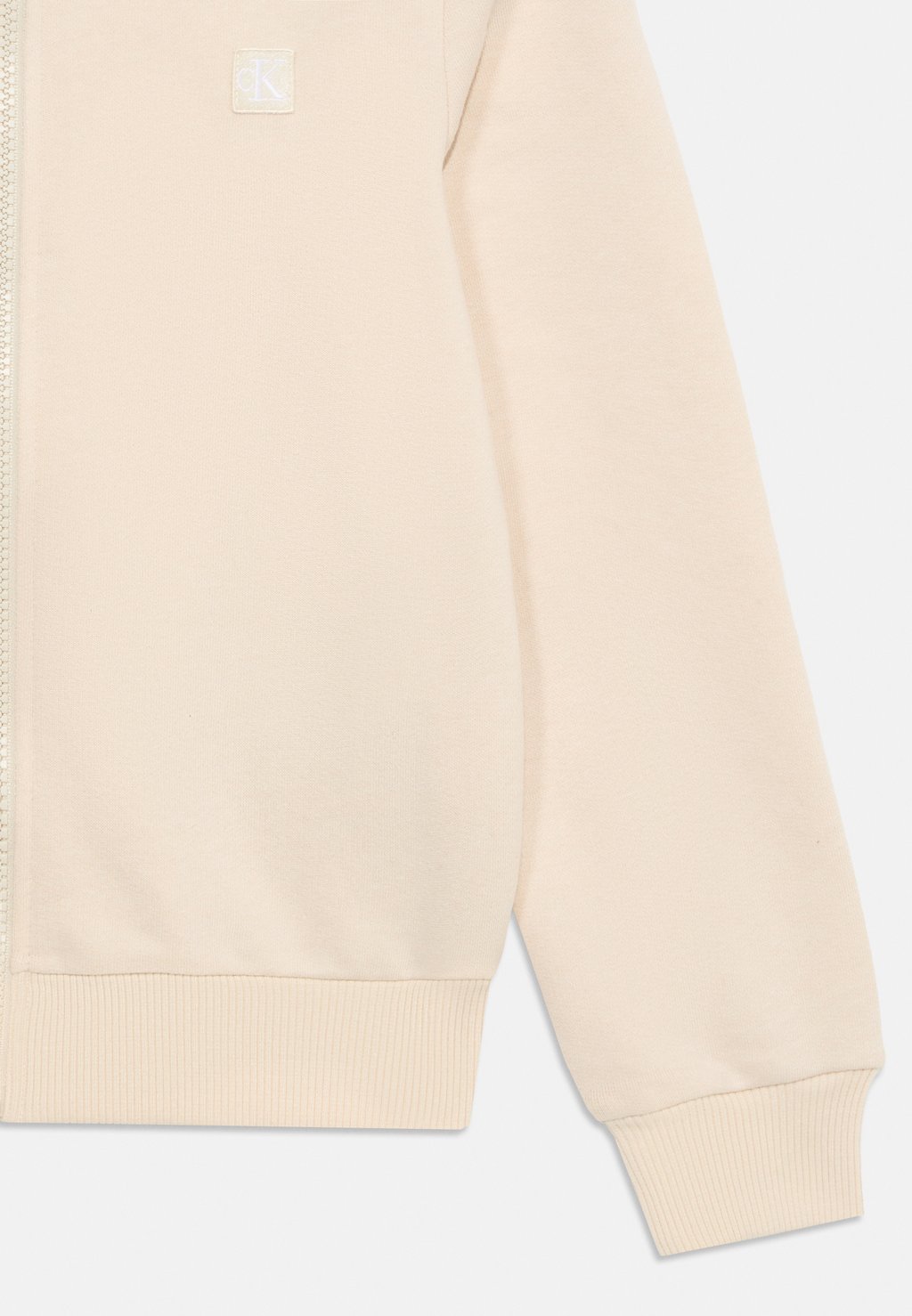 Толстовка на молнии MINI BADGE ZIP THROUGH UNISEX Calvin Klein Jeans, слоновая кость — фото 3