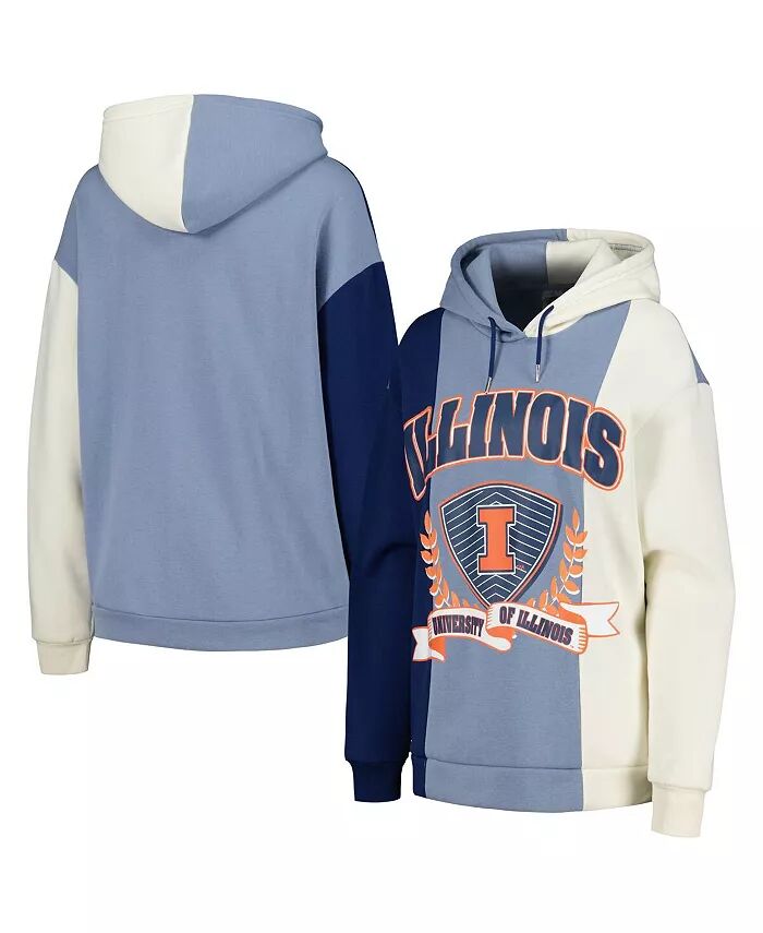

Женская толстовка с капюшоном Navy Illinois Fighting Illini Hall of Fame с цветными блоками Gameday Couture