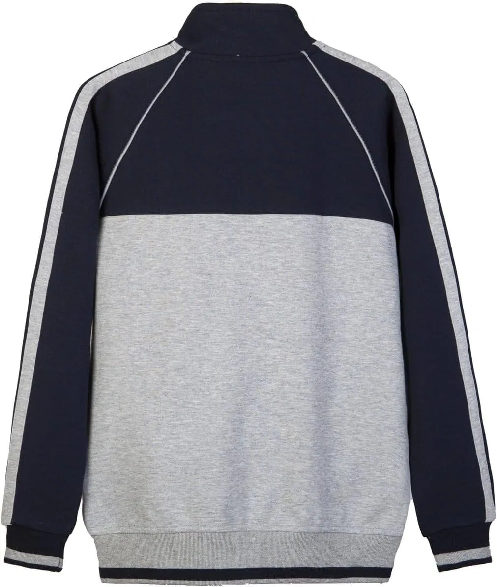 Детская спортивная куртка с воротником-стойкой, Eton Kidd, Navy & Light Gray — фото 2