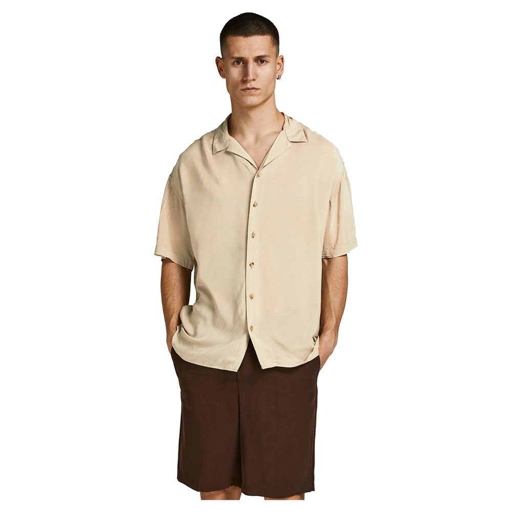 

Рубашка с коротким рукавом Jack & Jones Tropic Resort, бежевый