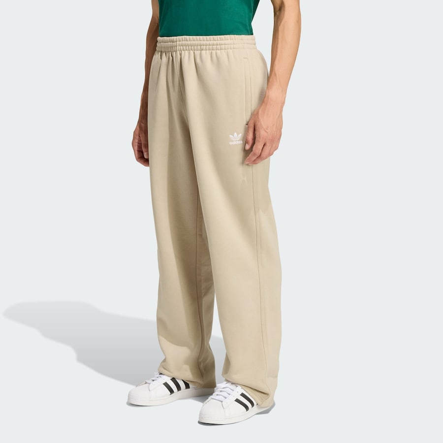 Брюки свободного кроя ADIDAS ORIGINALS Trefoil Essentials, бежевый — фото 2