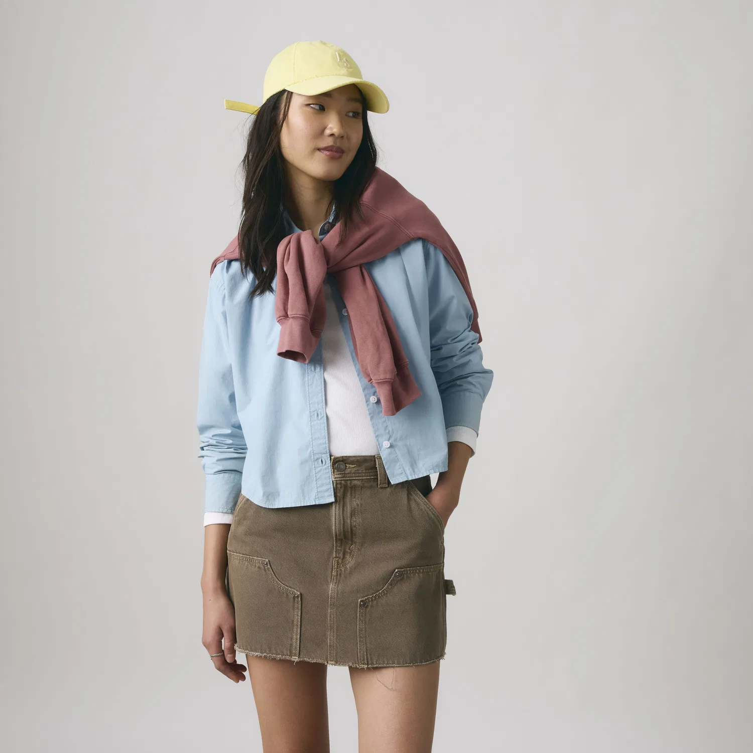 Укороченная рубашка Harlie Garment Dye Levi's, Blue