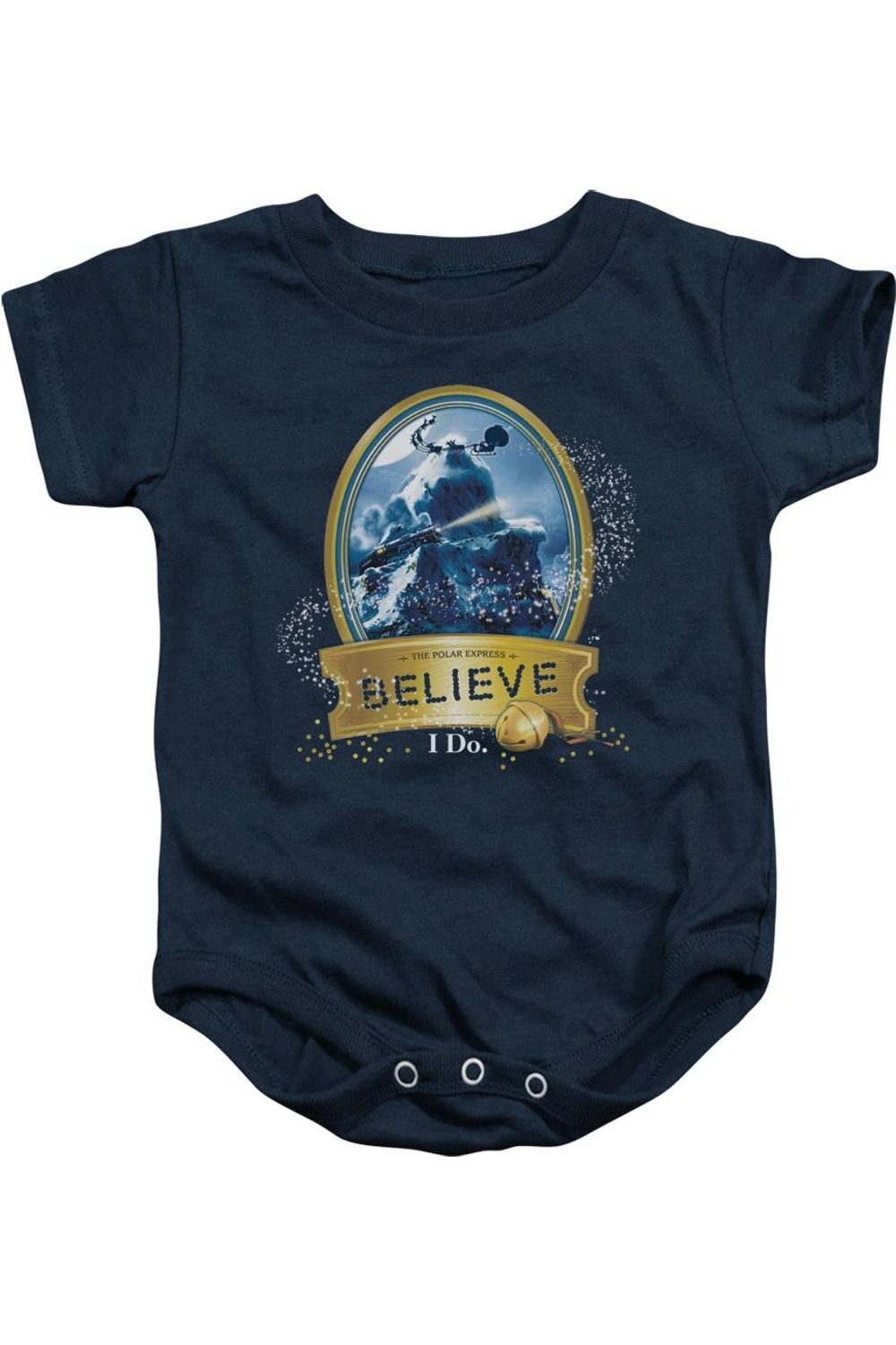 

Детский комбинезон Polar Express True Believer на кнопках Gildan, темно-синий