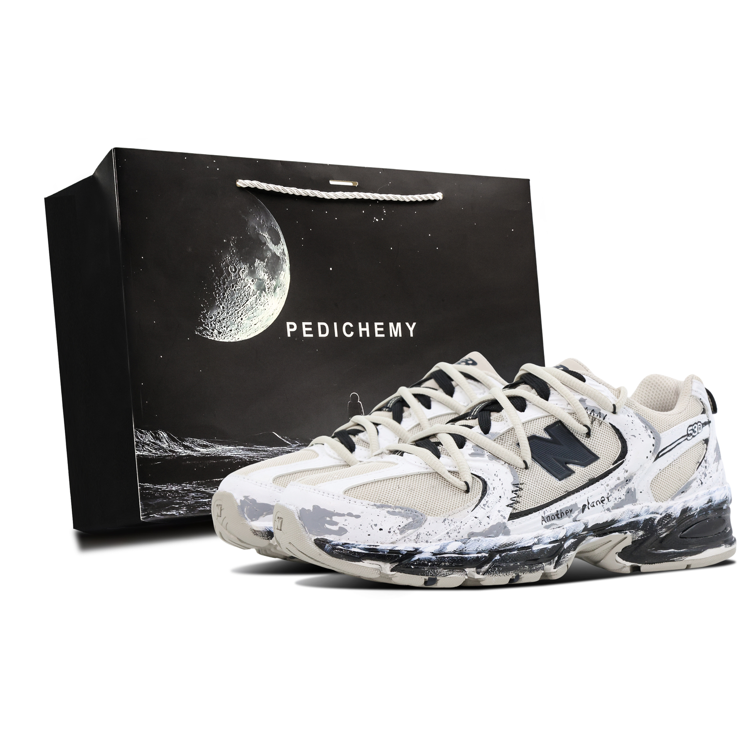 

New Balance Кроссовки для города и бега NB 530 Slip Resistant Abrasion Resistant, низкие, унисекс, серые и белые, ширина D