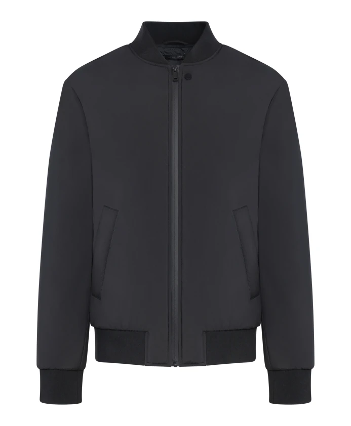 

Куртка-Бомбер из ребристого трикотажа. Low Brand, черный