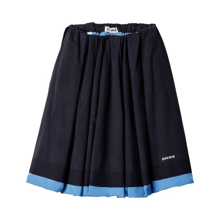 

Юбка Miu Miu Pleated Poplin Skirt Azure Blue, синий