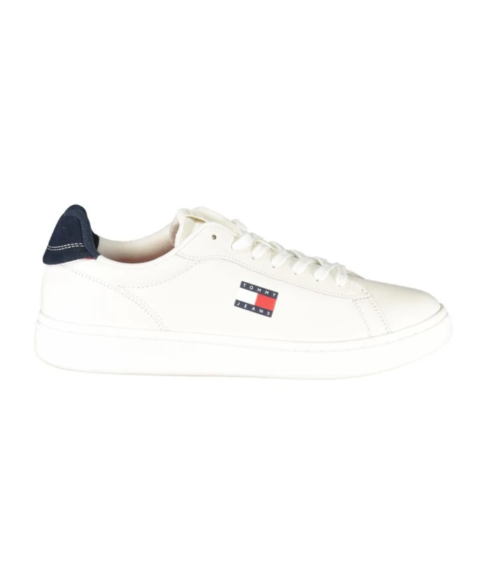 

Белые кожаные мужские кроссовки Tommy Hilfiger, белый