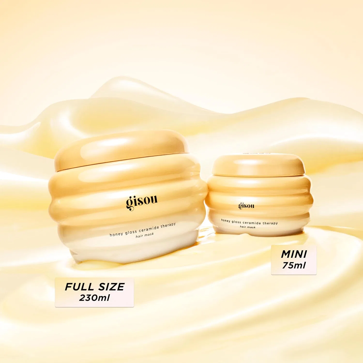 Интенсивная маска для волос Gisou Honey Gloss Ceramide Therapy Hair Mask Mini Gisou — фото 4