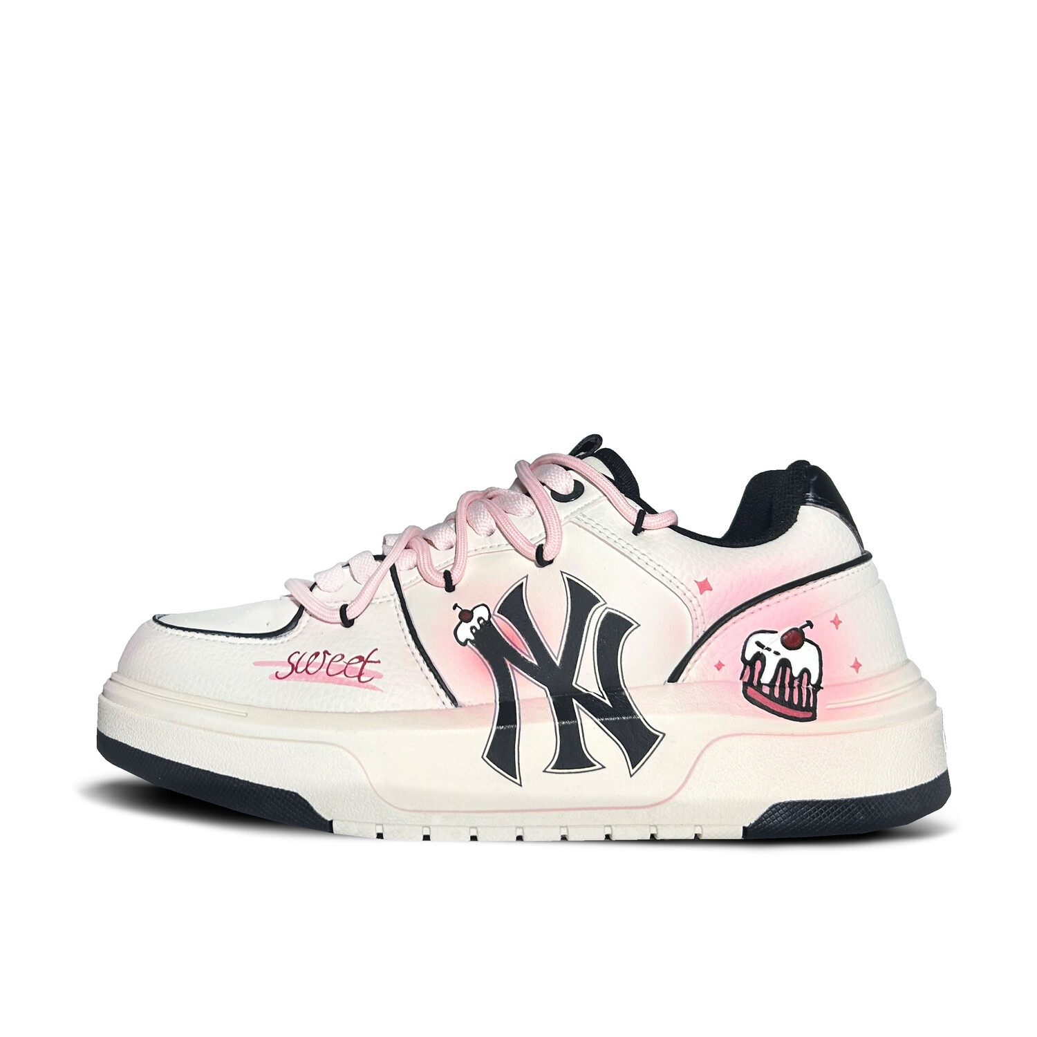 

Кроссовки MLB Chunky Liner Skateboarding Shoes Unisex Low-top White, цвет Sweetheart cake