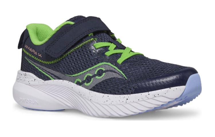 Kinvara 14 A/C детские 'Navy Green' Saucony, темно-синий зеленый — фото 3