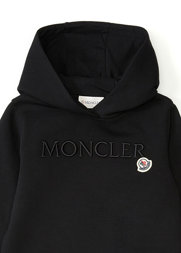 Толстовка для девочек с капюшоном Moncler, черный — фото 3