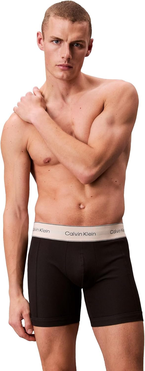 Комплект из 3 мужских трусов-боксеров Calvin Klein из хлопка пима, 3 Black — фото 2