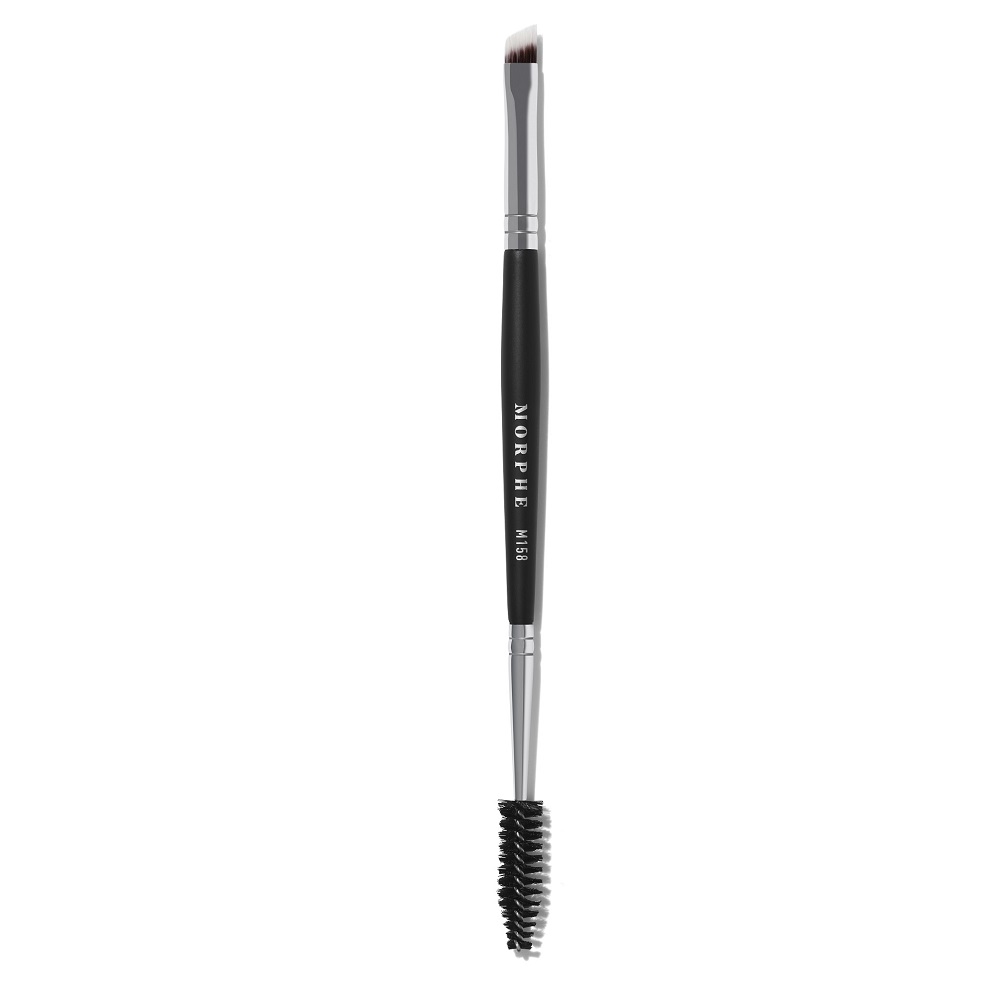 

Двусторонняя кисть для макияжа глаз m158 - angle liner/spoolie brush Morphe, количество 1 шт.