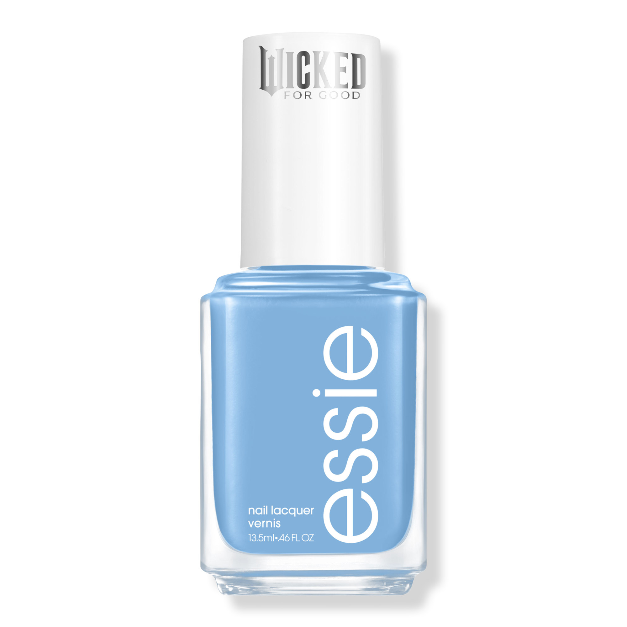 

Лимитированная серия essie x Wicked: Лак для ногтей салонного качества For Good Essie, forever my friend (baby blue with red undertones and a cream finish)