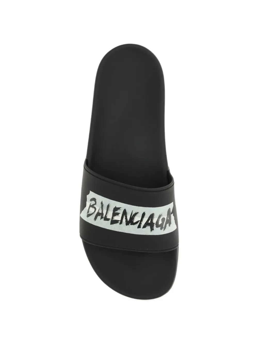 Резиновые шлепанцы с логотипом BALENCIAGA, черный — фото 2