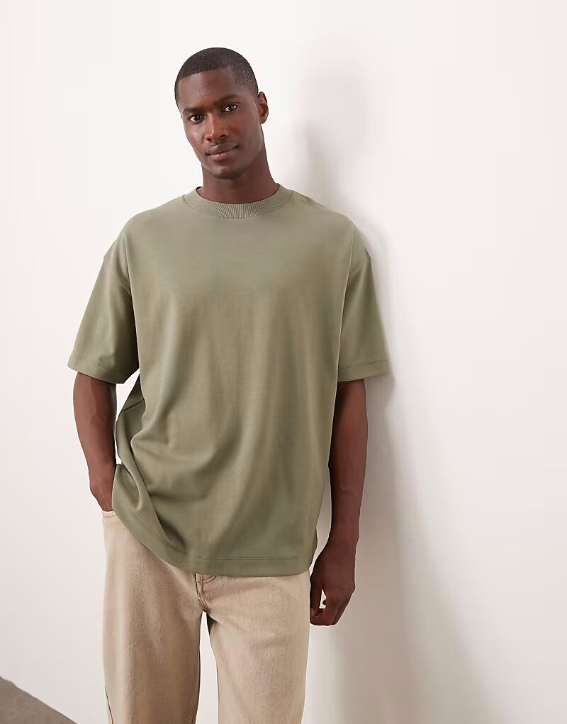 

Футболка свободного кроя ASOS DESIGN BreatheMAX цвета хаки