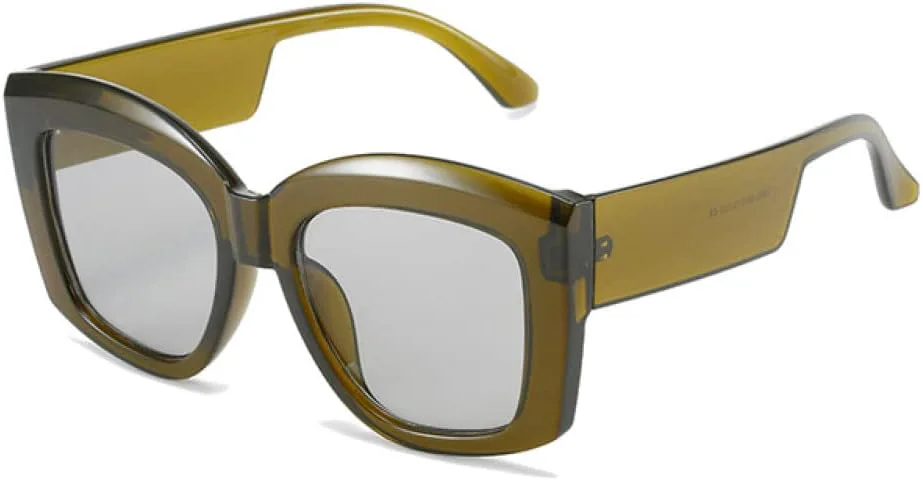 

Ретро большие разноцветные солнцезащитные очки для женщин, защита от УФ-излучения UV400, для мужчин, фиолетово-оранжевые солнцезащитные очки LANGSER, Green Light Gray