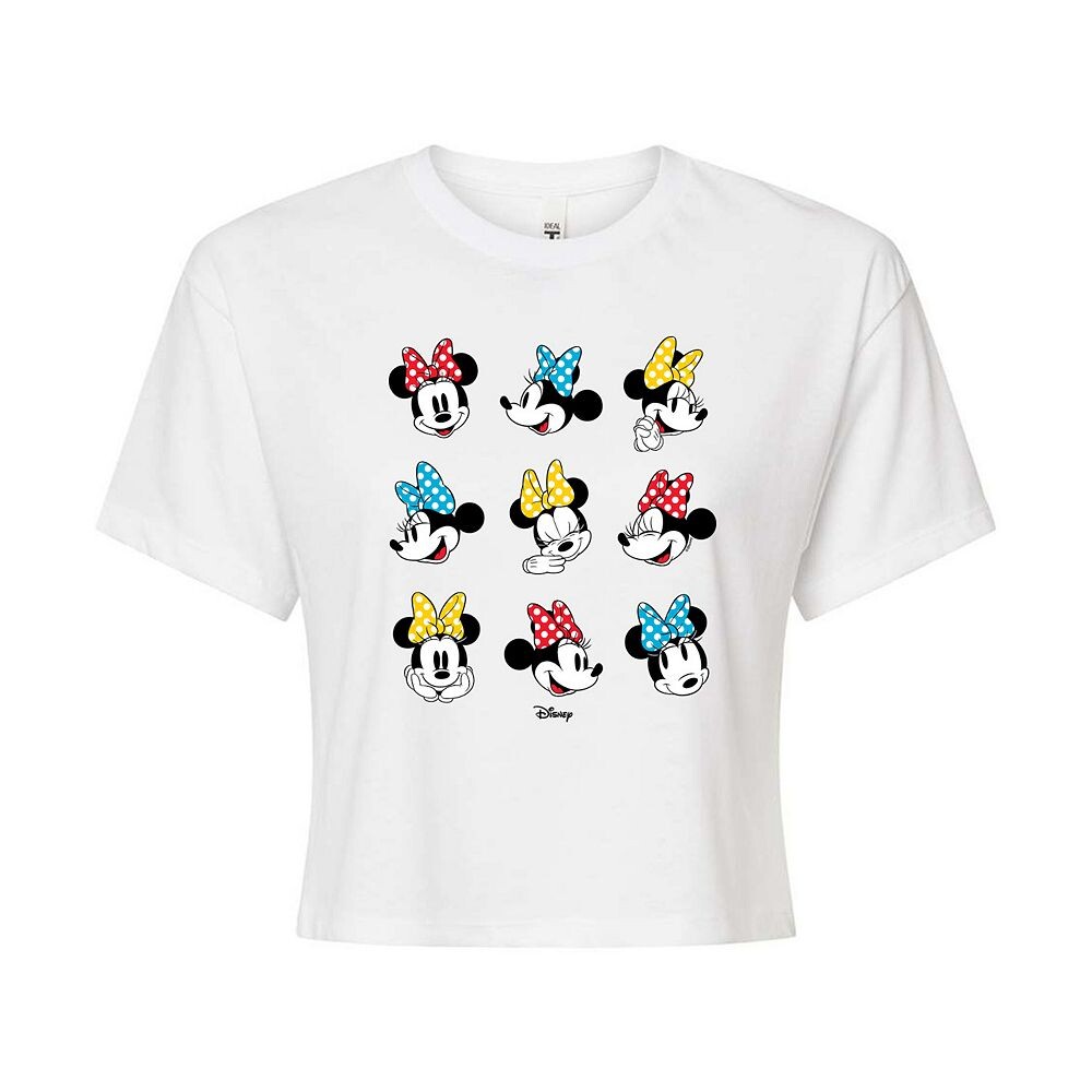 

Укороченная футболка в горошек с бантом Disney's Minnie Mouse Juniors, белый