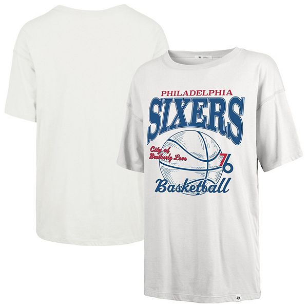

Женская футболка '47 white philadelphia 76ers city edition down court sadie 47 Brand