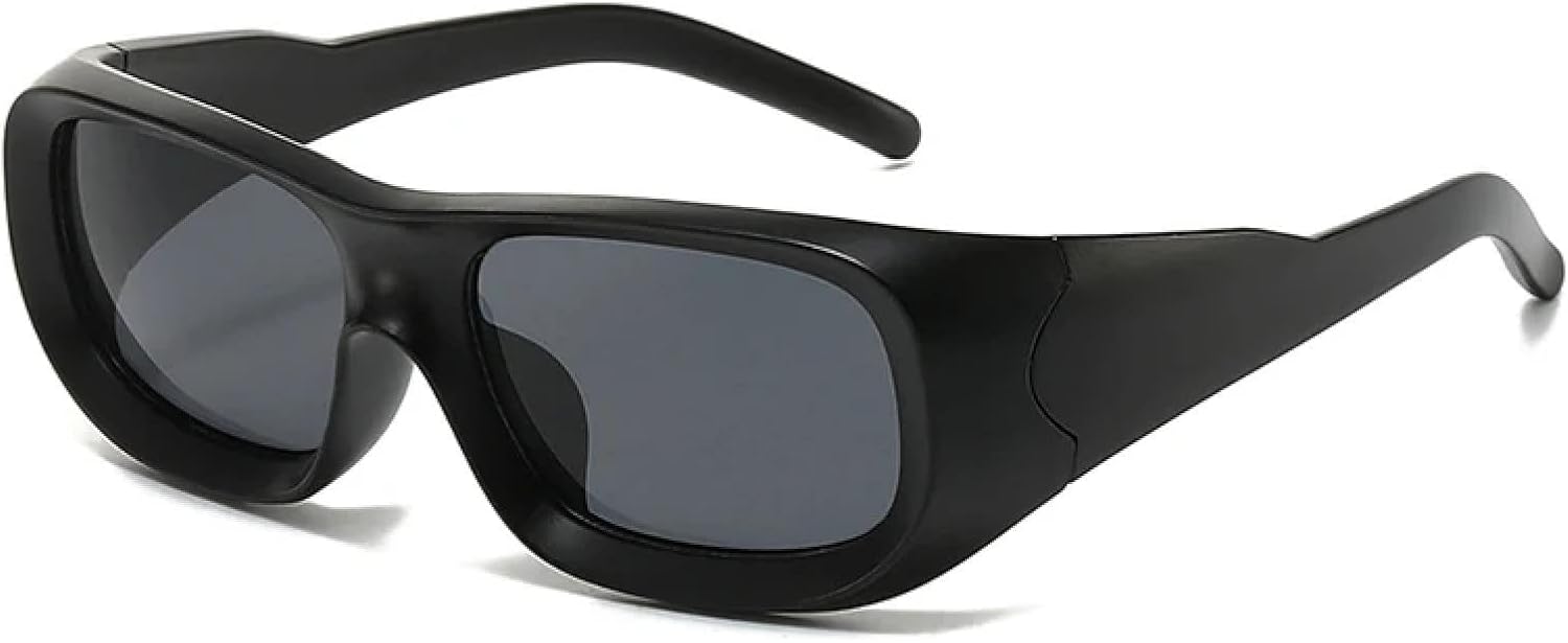 

Ретро-солнцезащитные очки конфетных цветов для женщин, модные, для спорта на открытом воздухе, зеркальные, с защитой от УФ-излучения UV400, для мужчин в стиле панк TVTBBVV, Matte Black Gray