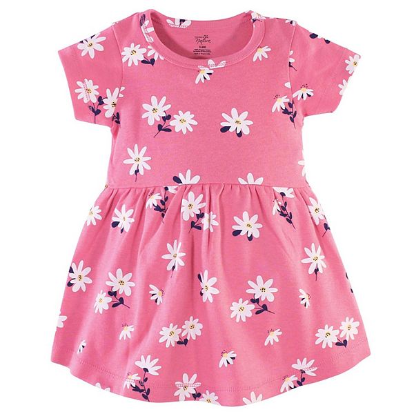 Детское платье с коротким рукавом из хлопка, 2 шт, pink daisy Hudson Baby — фото 2