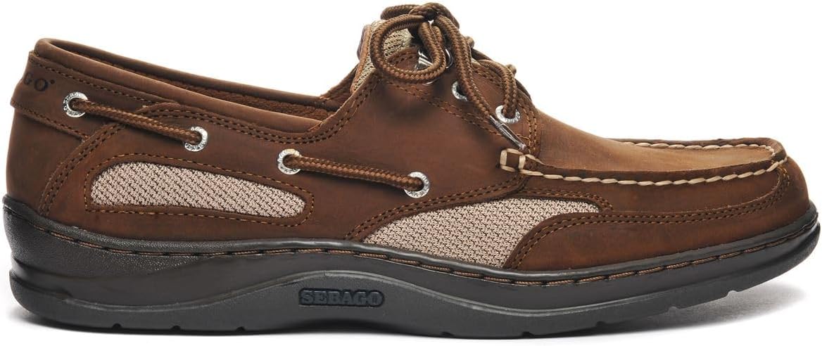 Мокасины Sebago Clovehitch II FGL с вощеной отделкой для мужчин - кожаные лодочные туфли с дышащими сетчатыми вставками, анатомическими EVA подошвами и противоскользящей подошвой, светло-бежевый — фото 3