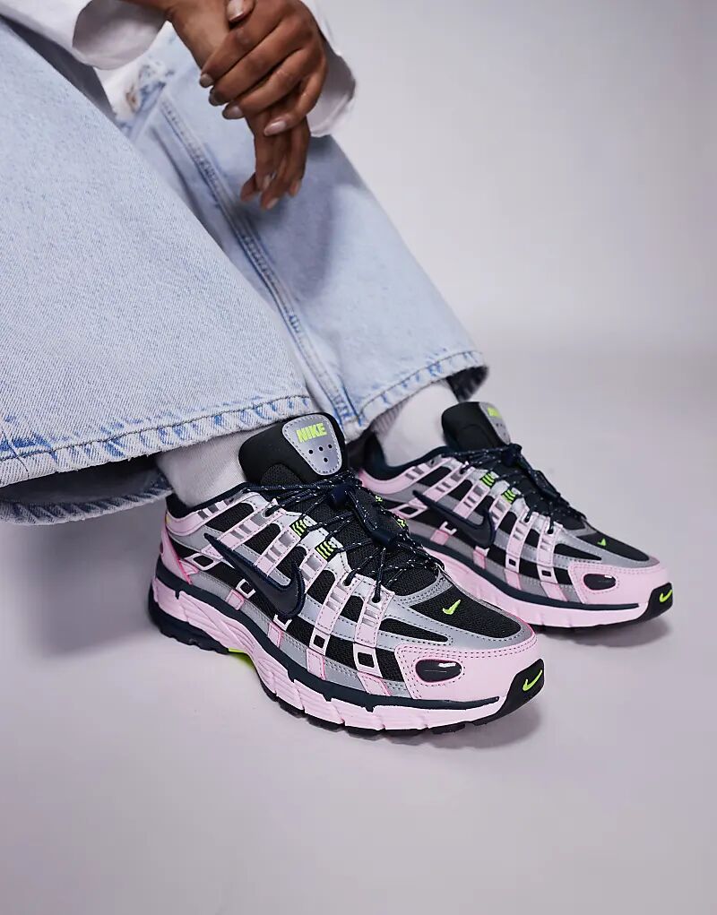 Кроссовки Nike P-6000 Unisex Utility черного и розового цветов