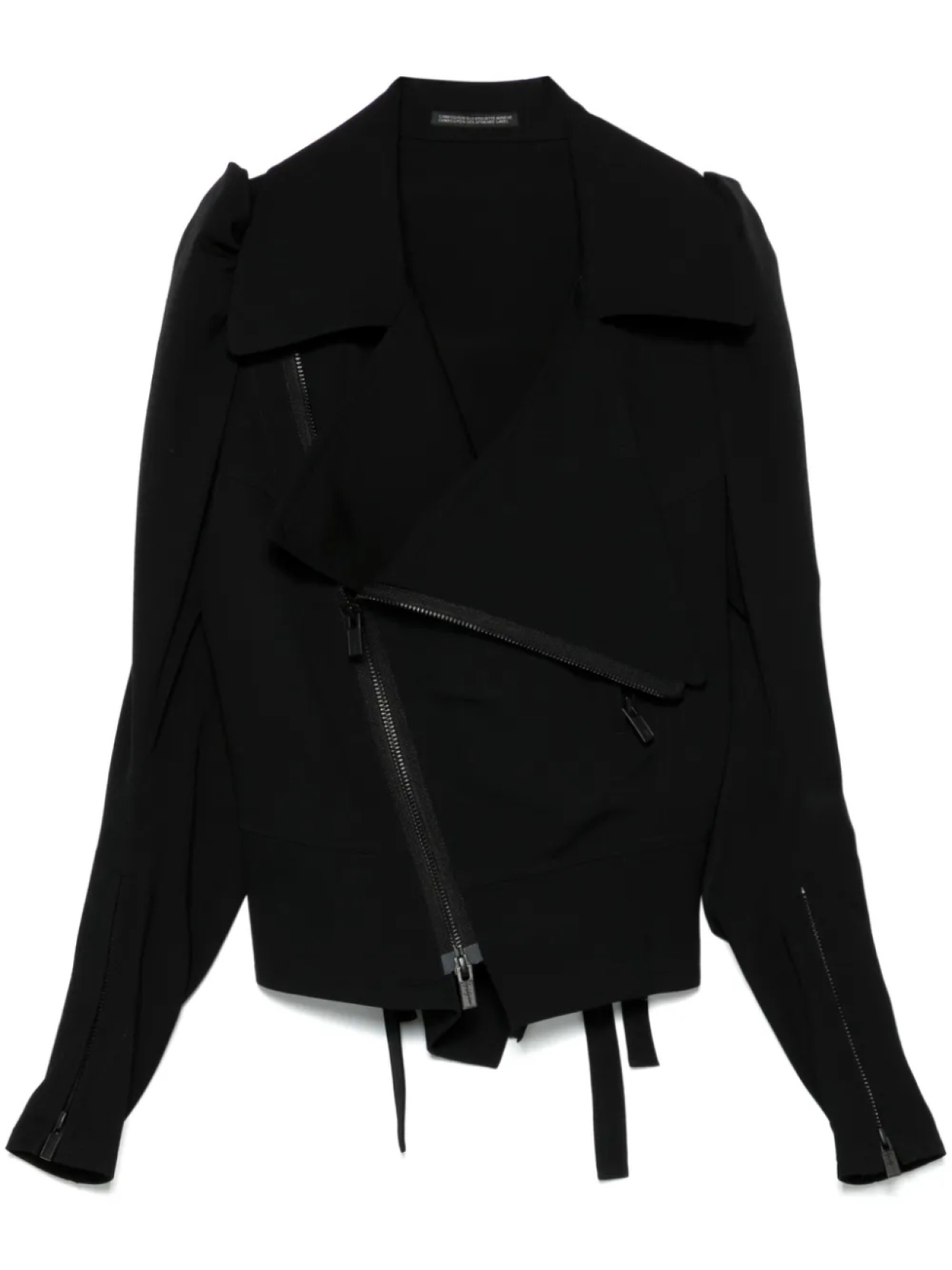 

Шерстяная байкерская куртка Yohji Yamamoto, черный