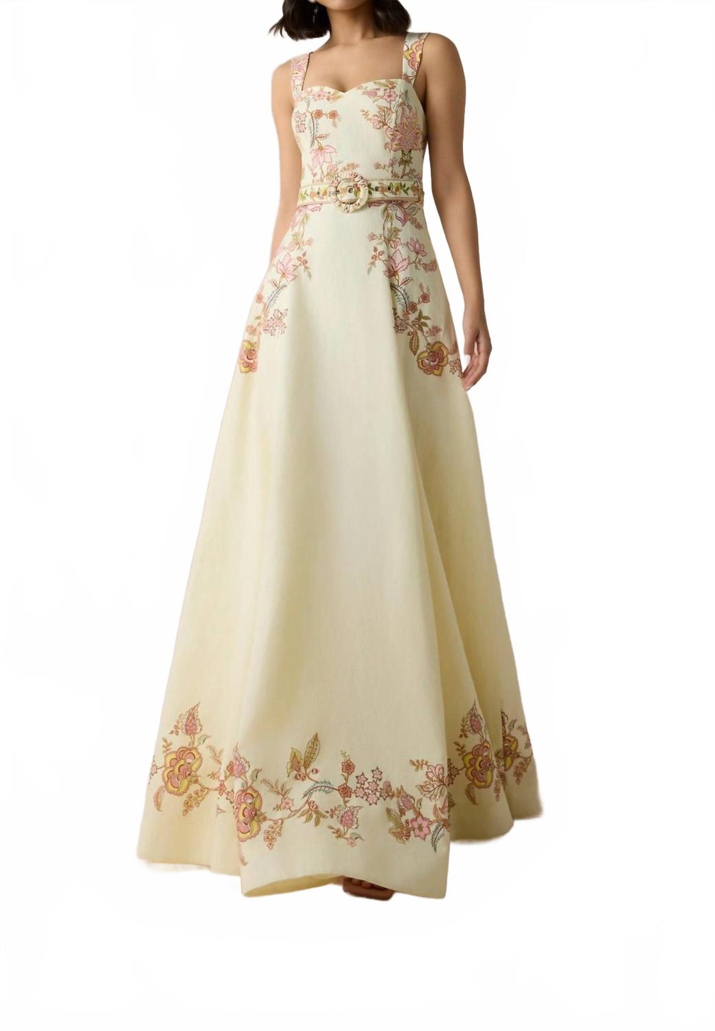 

Длинное платье Riah Buckle цвета пыльно-розового Hemant & Nandita, розовый