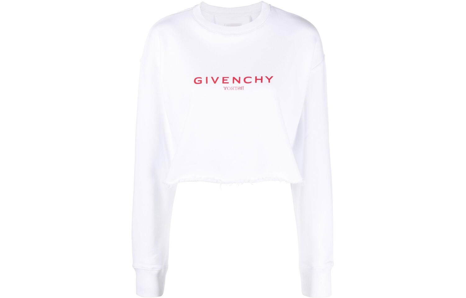 

Толстовка женская Givenchy короткая, белый / красный