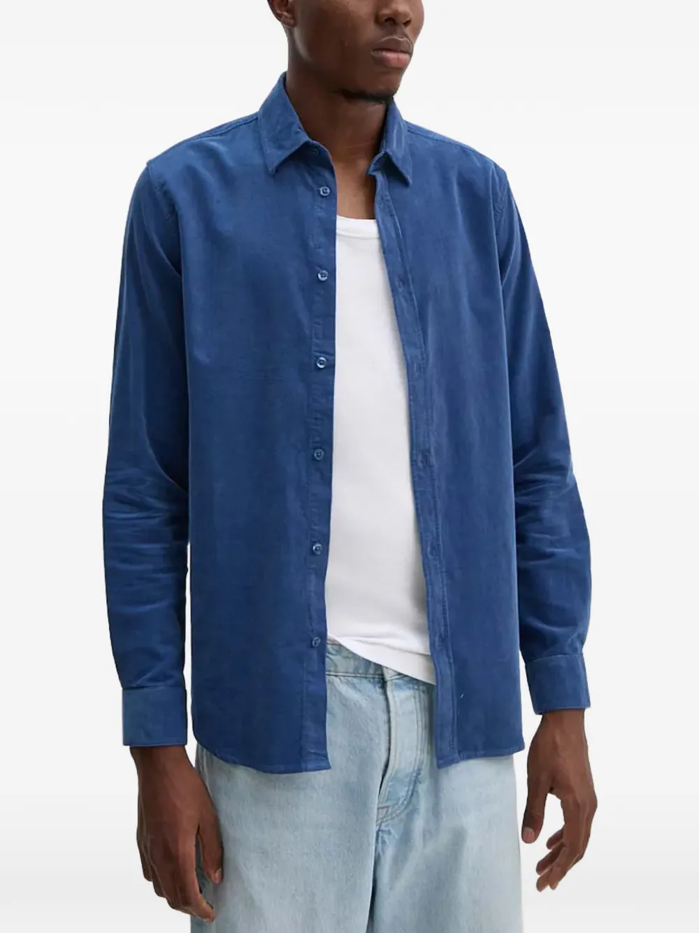 

Вельветовая рубашка SALIAM Samsoe Samsoe, синий