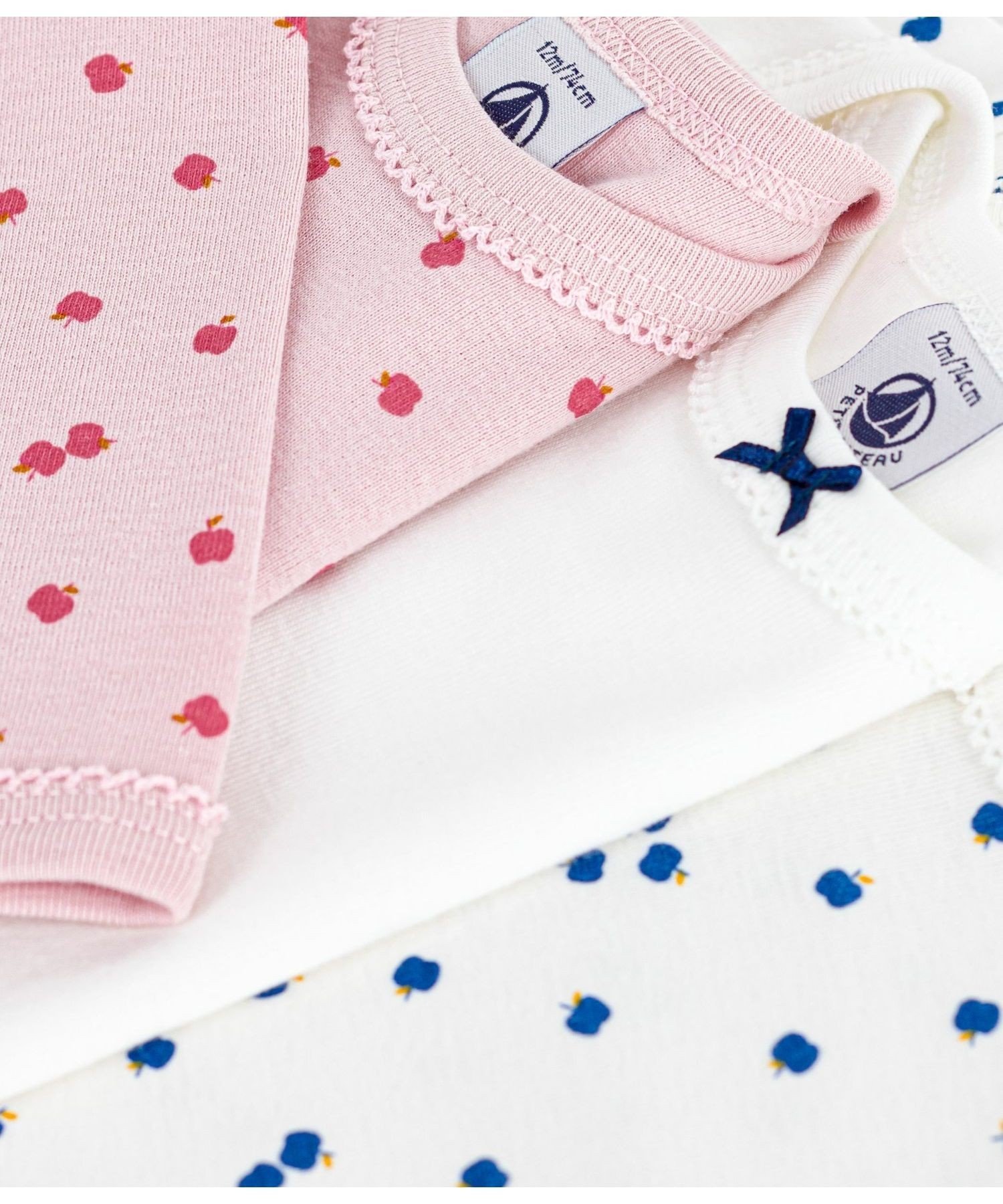 Боди с длинными рукавами (комплект из 3 предметов) PETIT BATEAU, Multicolor 1 — фото 3