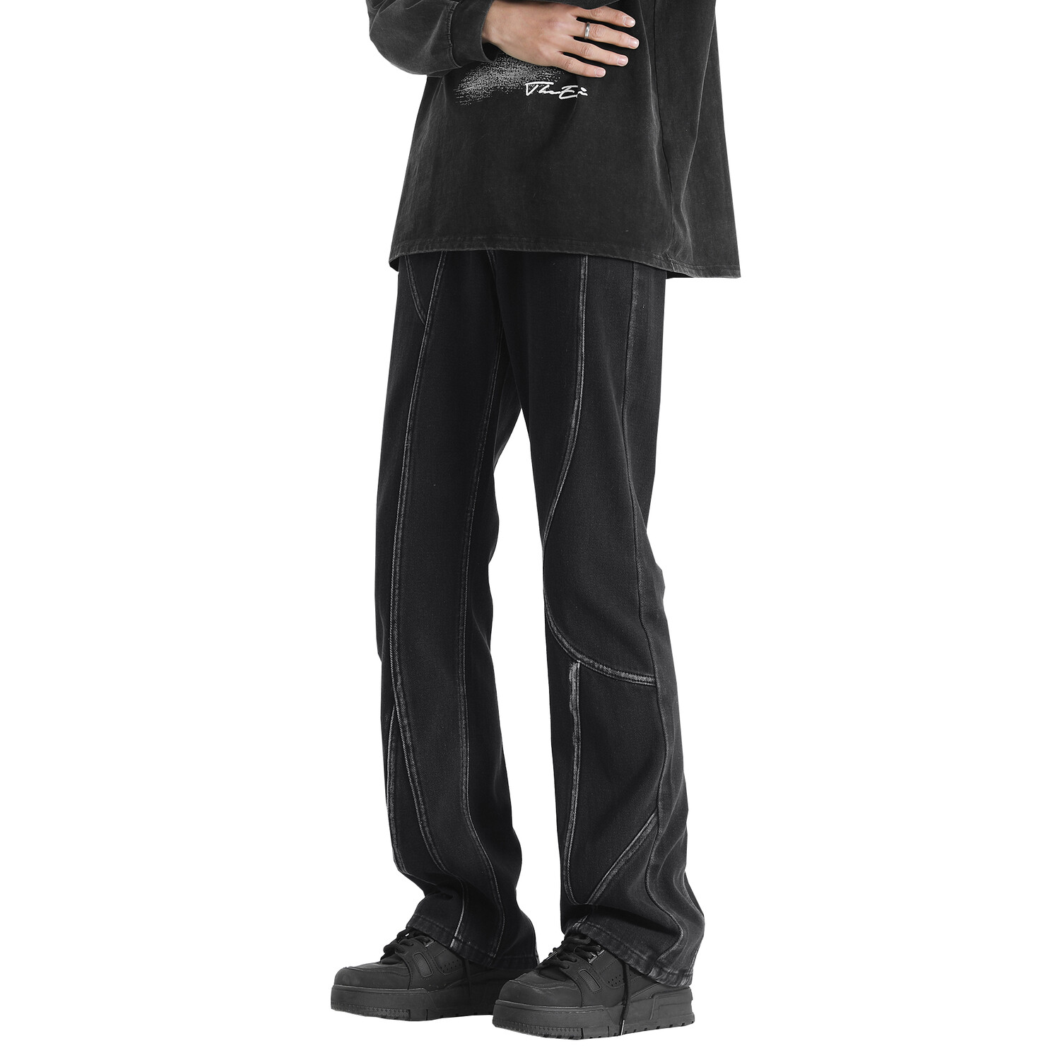 

Джинсы унисекс Frq, Черный (без ремня)