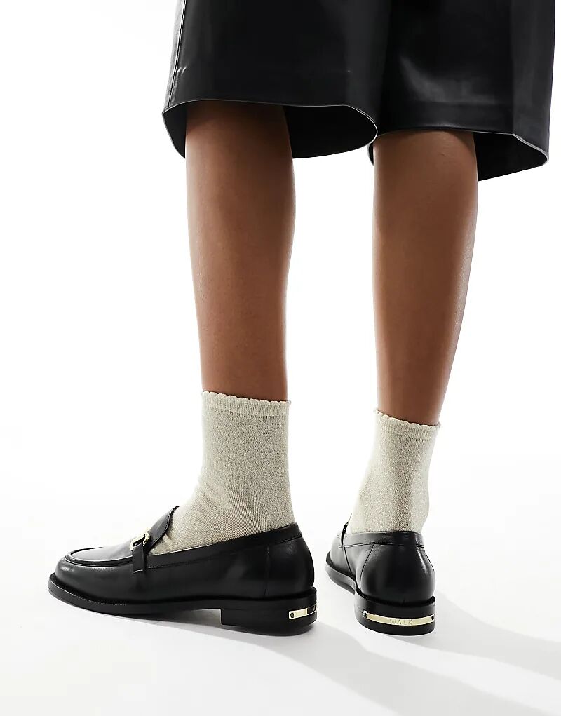 Лоферы Walk London Rhea Trim из черной кожи — фото 2