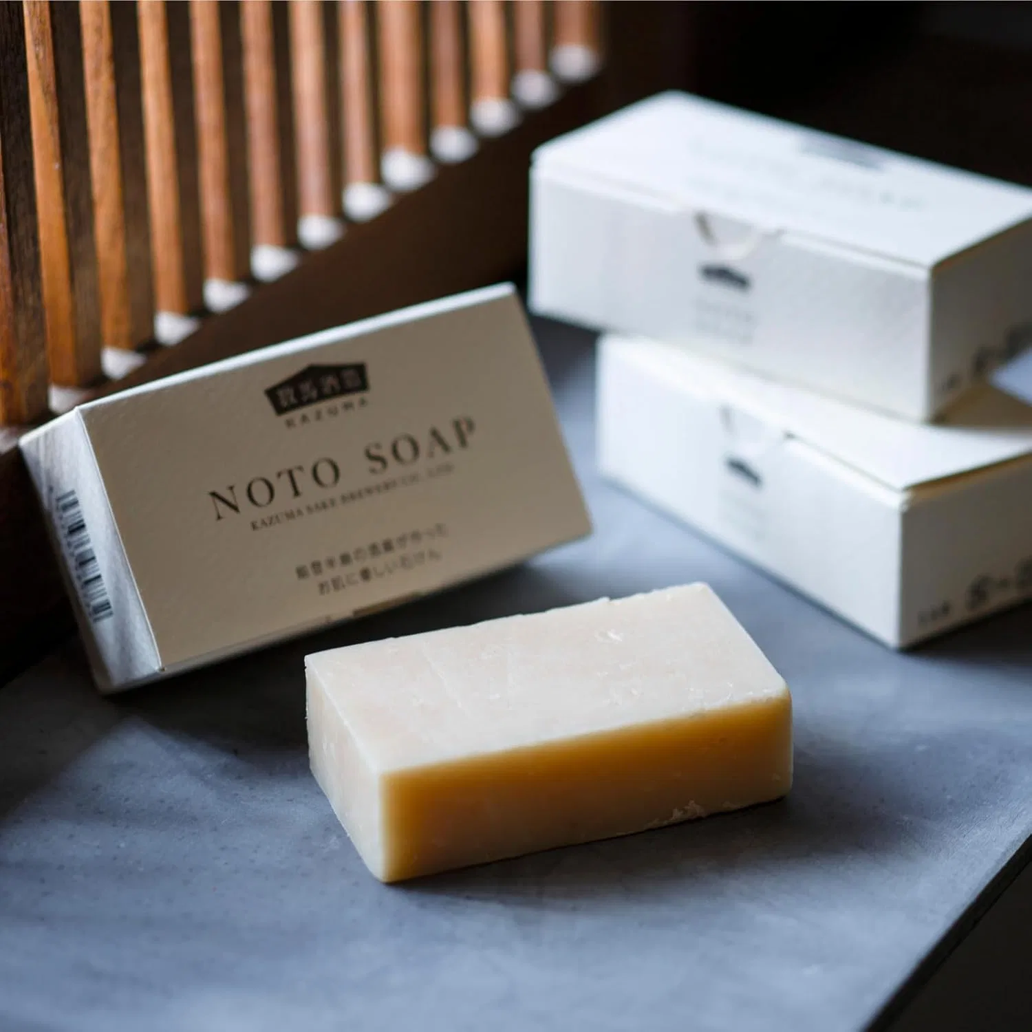 Мыло твердое Noto Soap с sake и рисовыми отрубями, Arakura Furaku, 85 г — фото 2
